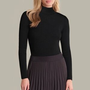 525 America Cotton Tencel Ribbed Turtleneck  Minimalist Preppy Capsule Slim Top